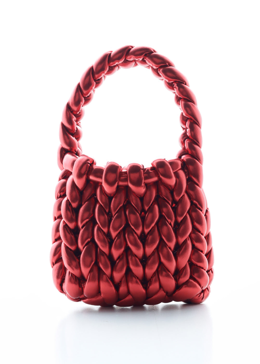 バッグ｜Metallic woven bag｜レッド｜burself