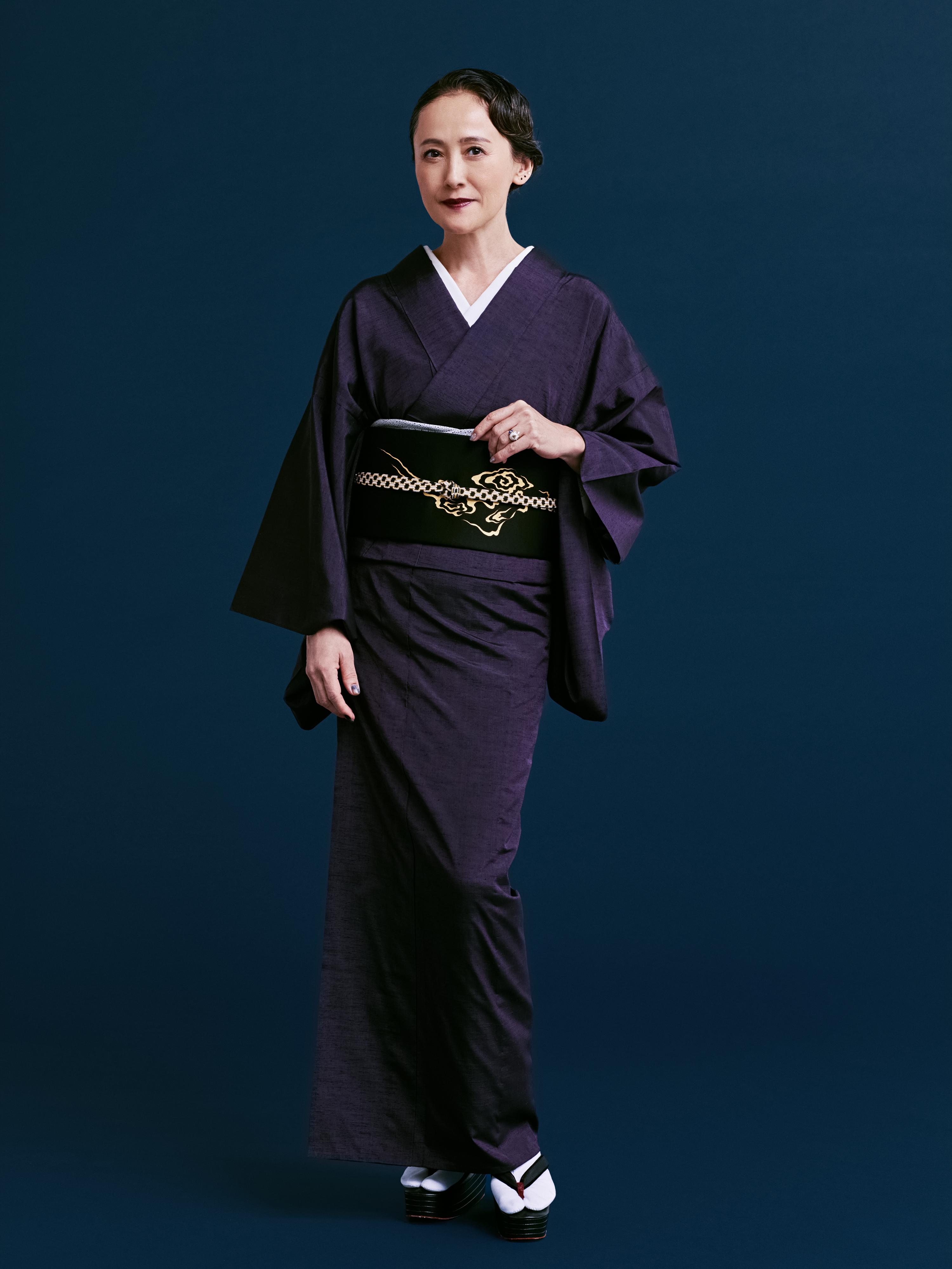 着物｜樹養紬｜響 紫｜米沢織