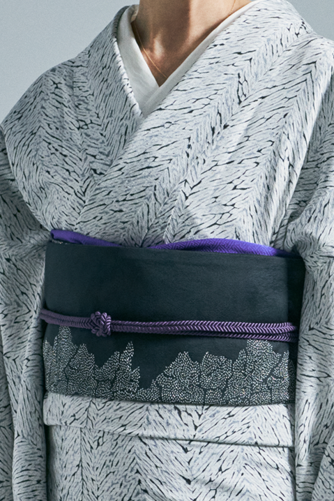 Sayagata KAPUKI special order (Erihide): Obiage | Pure silk