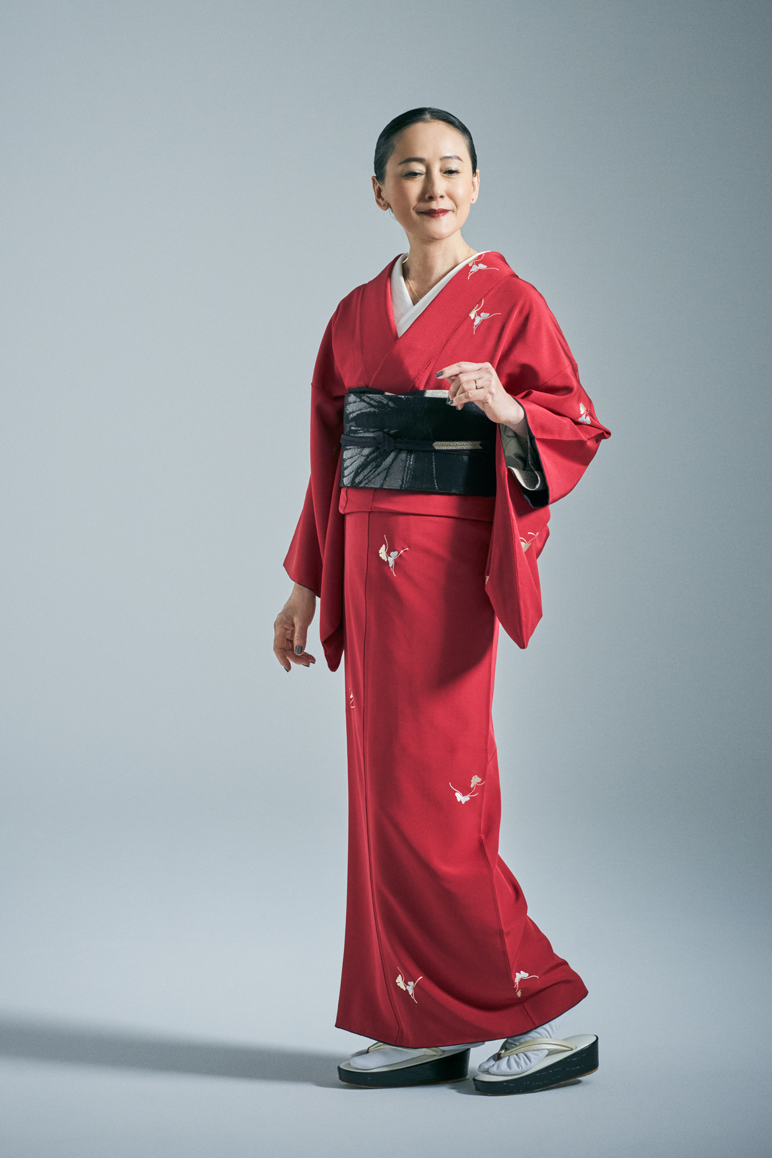 【受注生産】草履｜真綿 レッドソール 白クロコ｜和小物さくら×KAPUKI