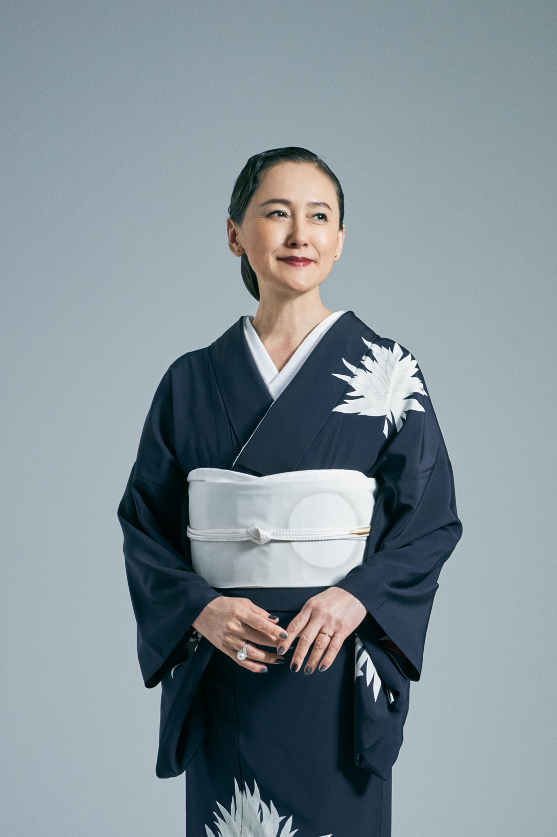 名古屋帯｜月リング 白｜成謙｜九寸｜仕立て上り｜ガード加工済み