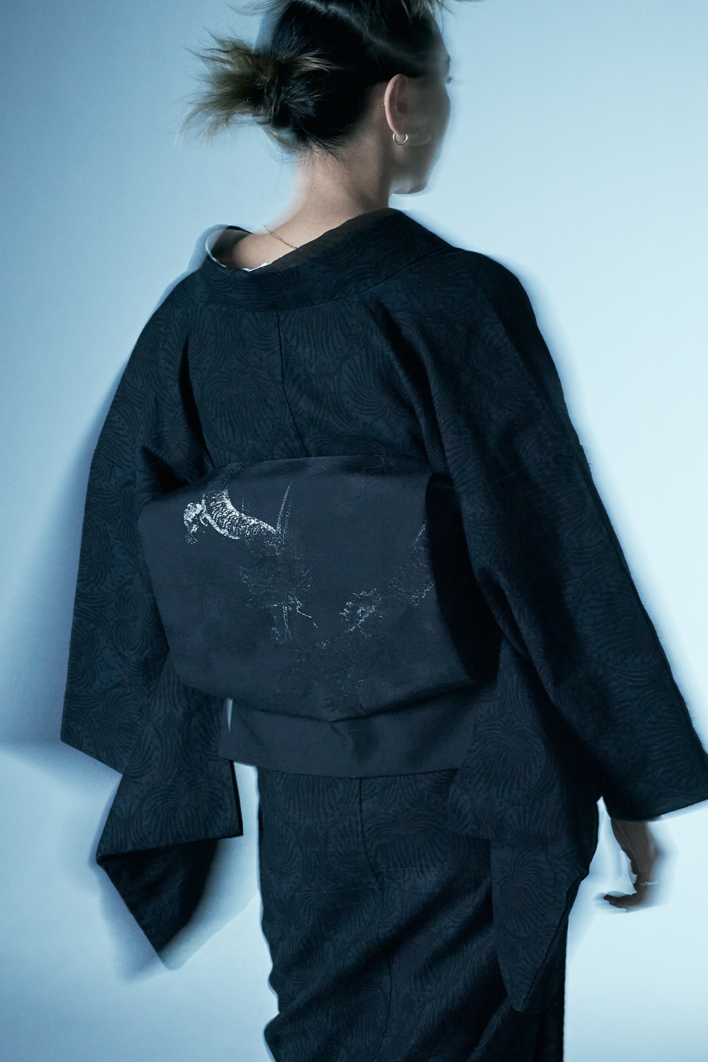 Jakuchu Uryu (Komidaya Genbei): 9 inches | Homarezaori | Nagoya obi (tailoring fee included)