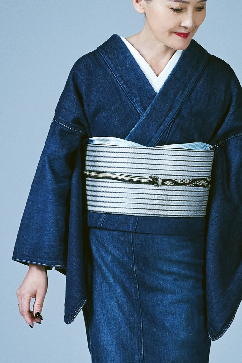 帯締め　黒茶緑ベージュ（和小物さくら）；帯締め