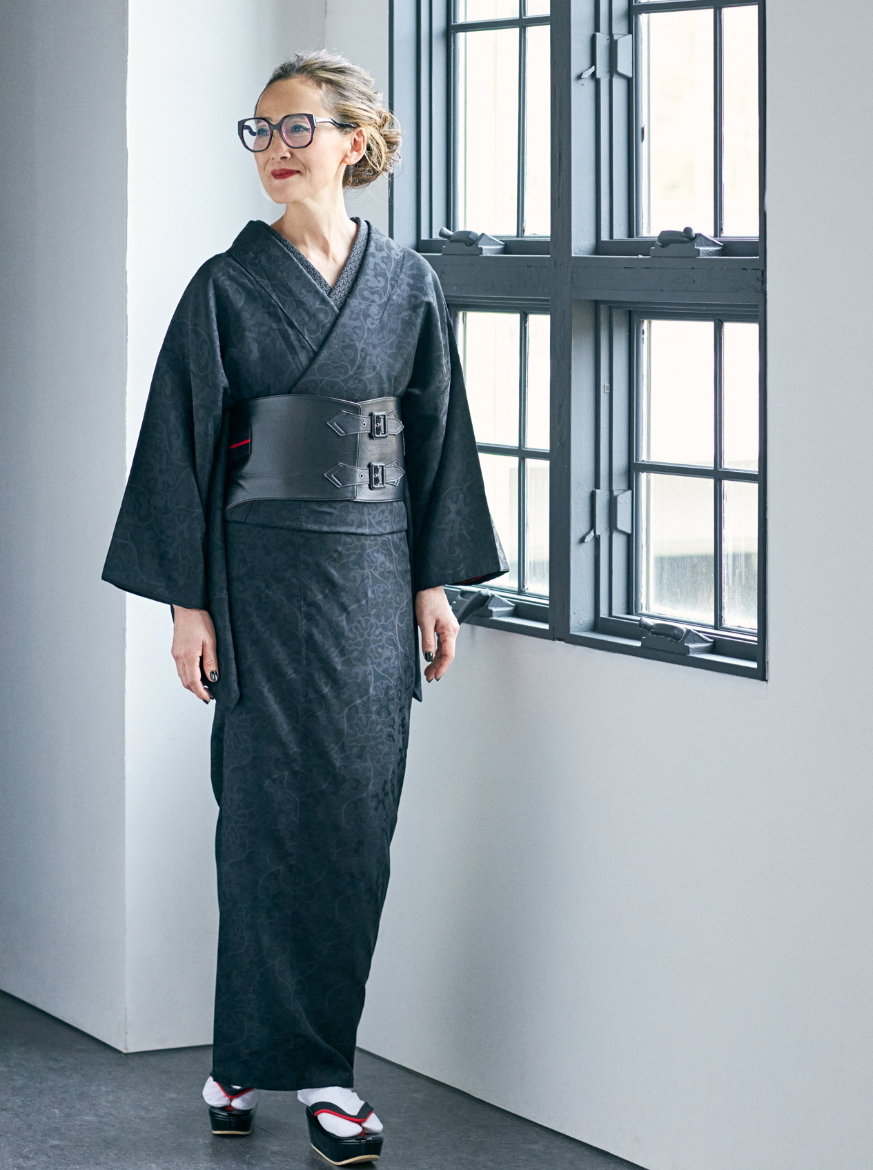 Gourd (Asami, Kyoto): Lace kimono | Nishijin woven double gauze | Crest gauze | Pure silk