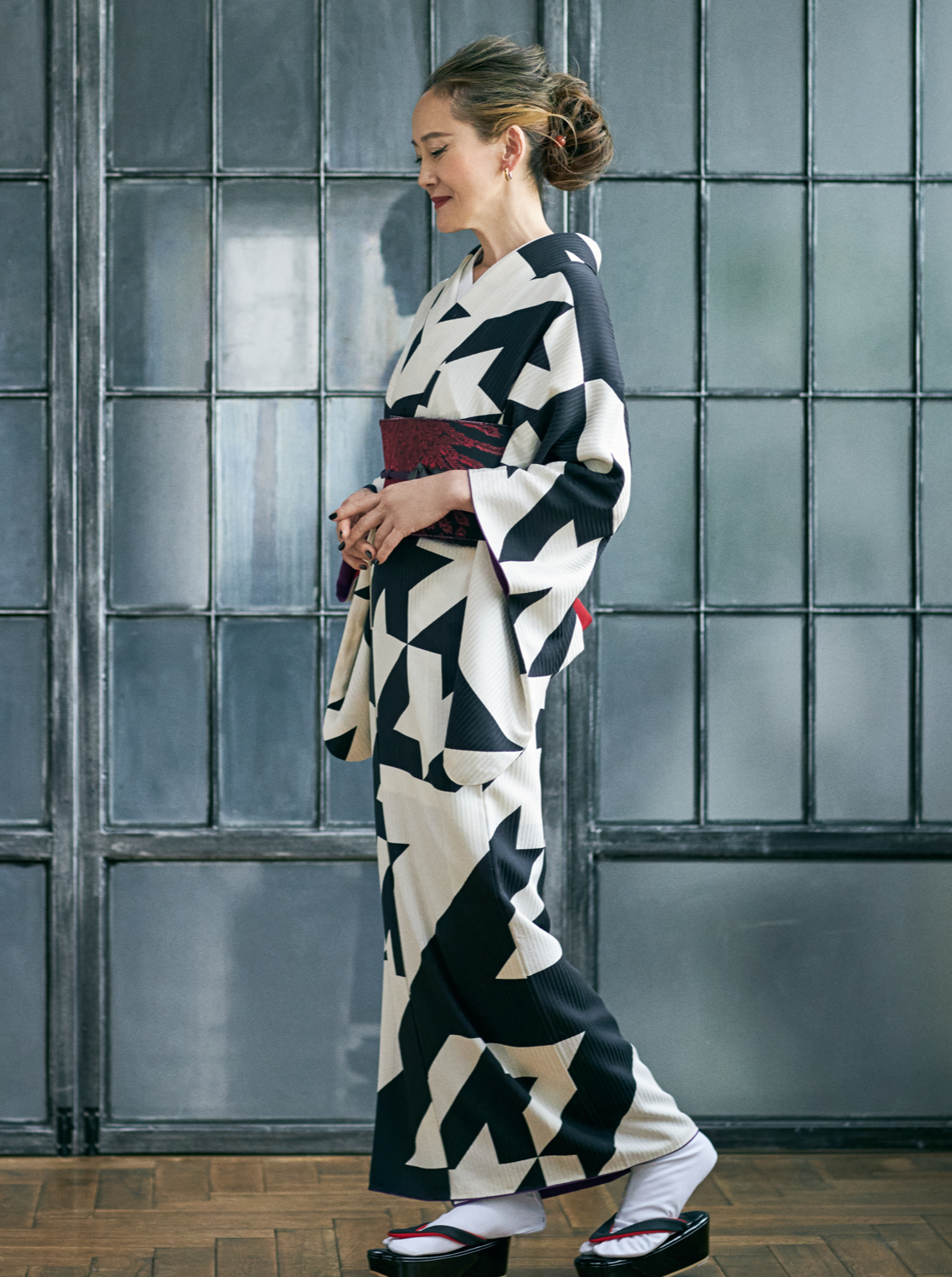 Nishioka Chidori (KAPUKI original): Fine pattern | Pure silk | Uki | Kimono (tailoring fee included)