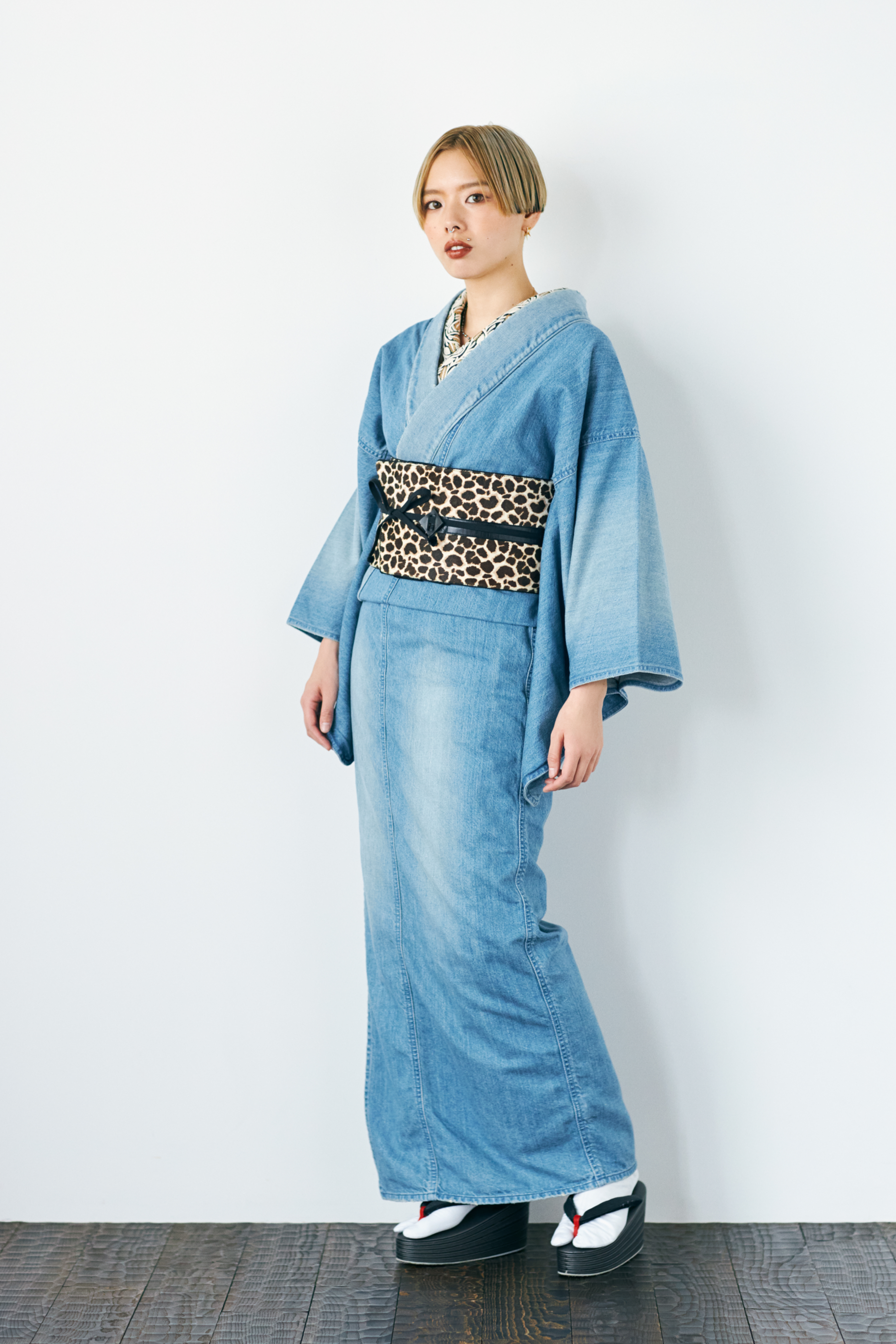 2YR Ladies (KAPUKI Original): Denim Kimono