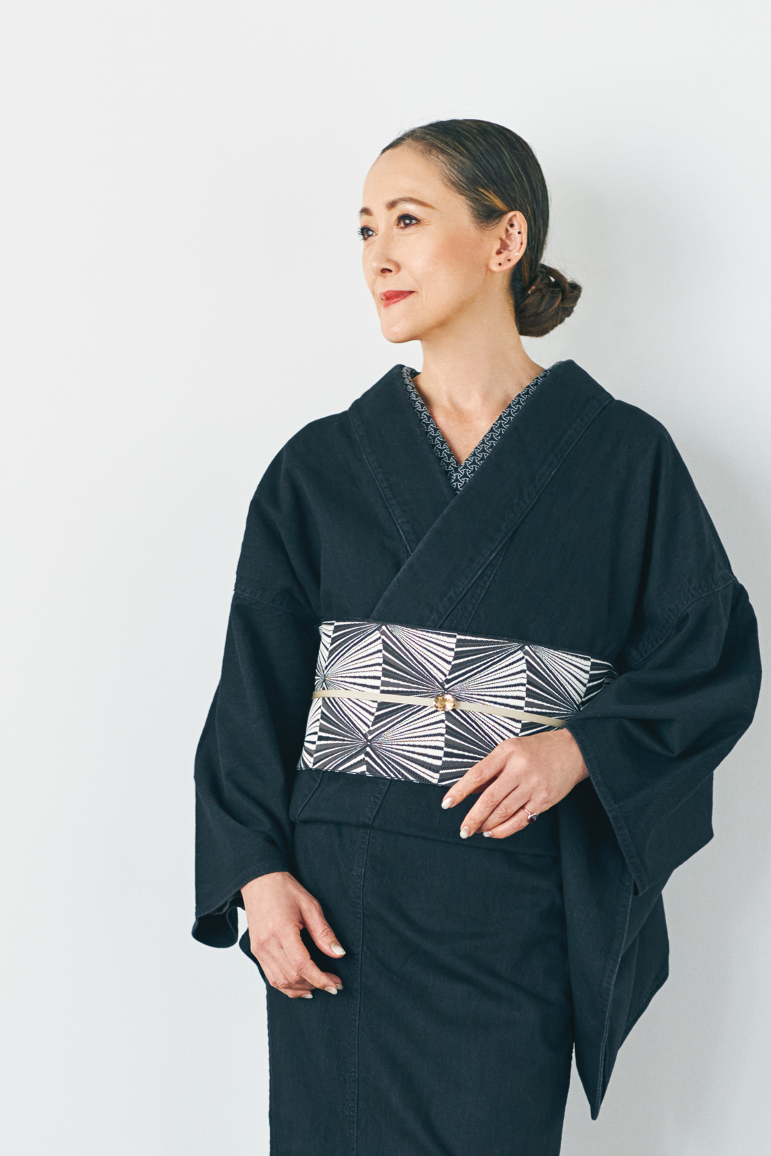 Diamond (KAPUKI original): Half-width obi | Hakata weave | Pure silk *Sales will end once sold out