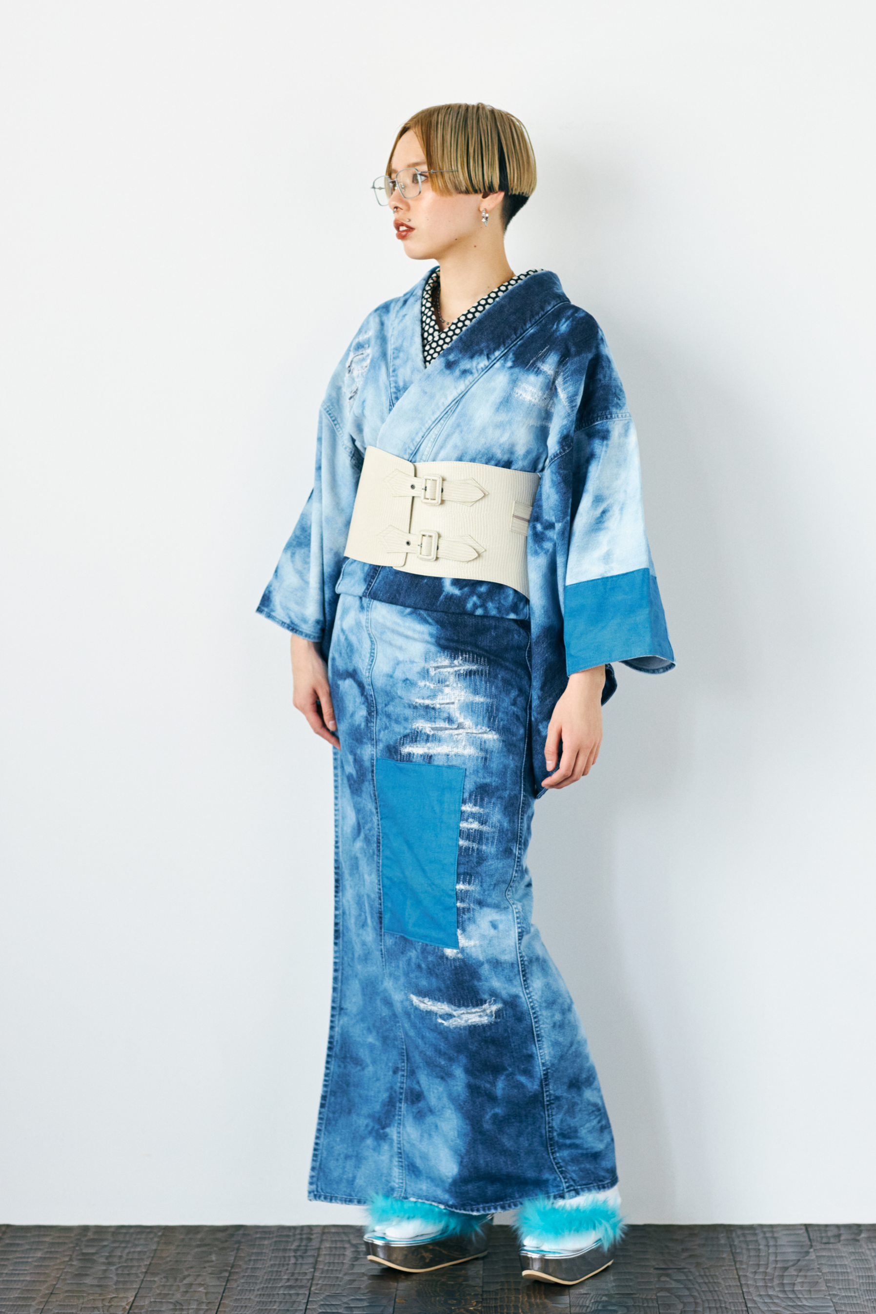 10YR Ladies (KAPUKI Original): Denim Kimono