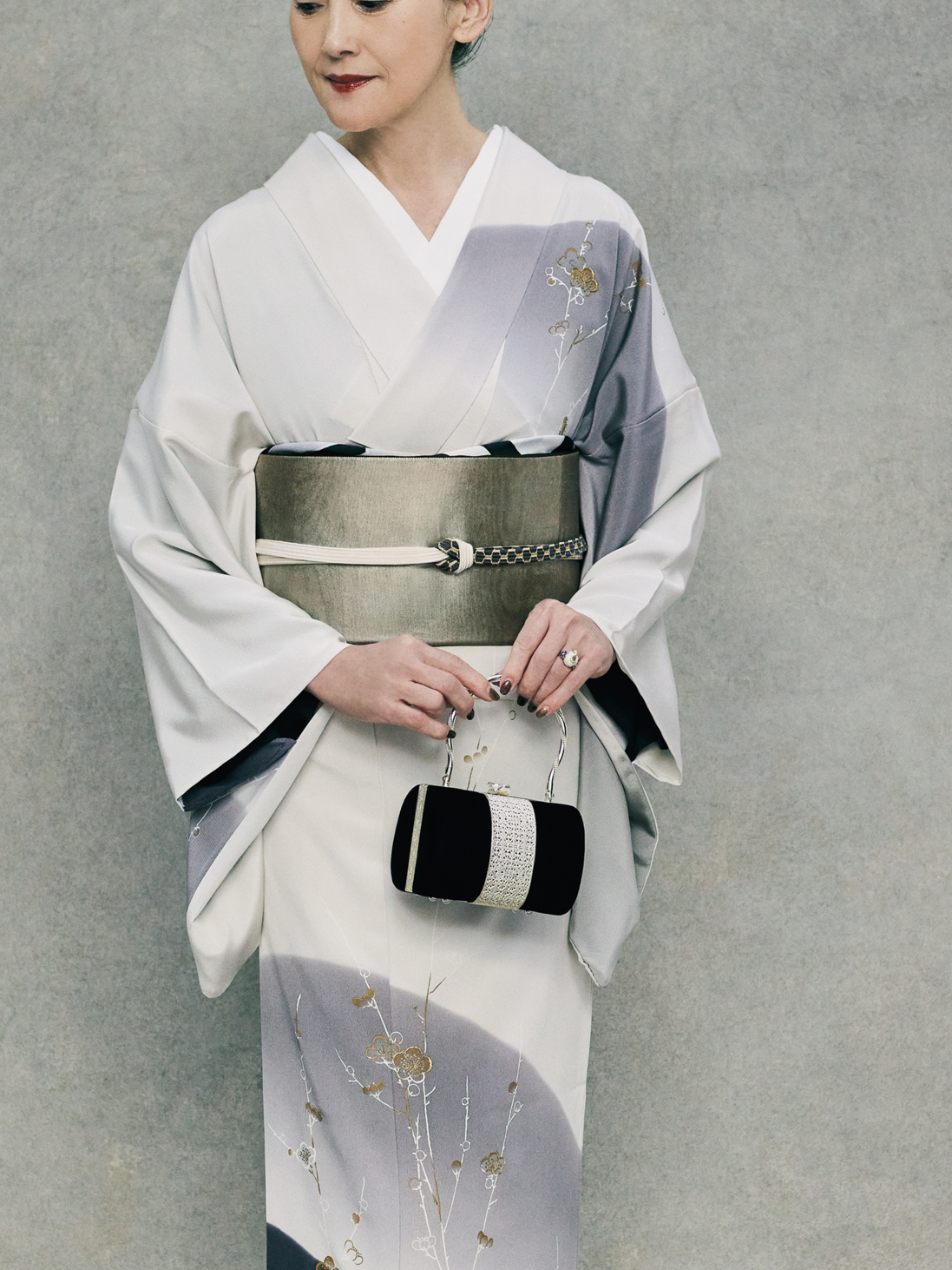 Bag “Hand Carved Fan Clutch Vintage Clear” DOUGLASPOON