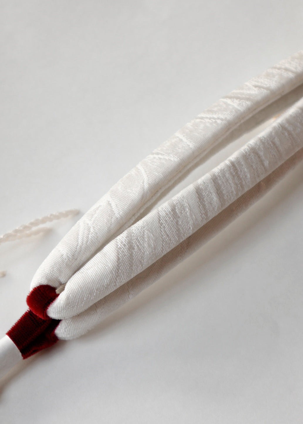 Wet white crow feathers, thin: thong
