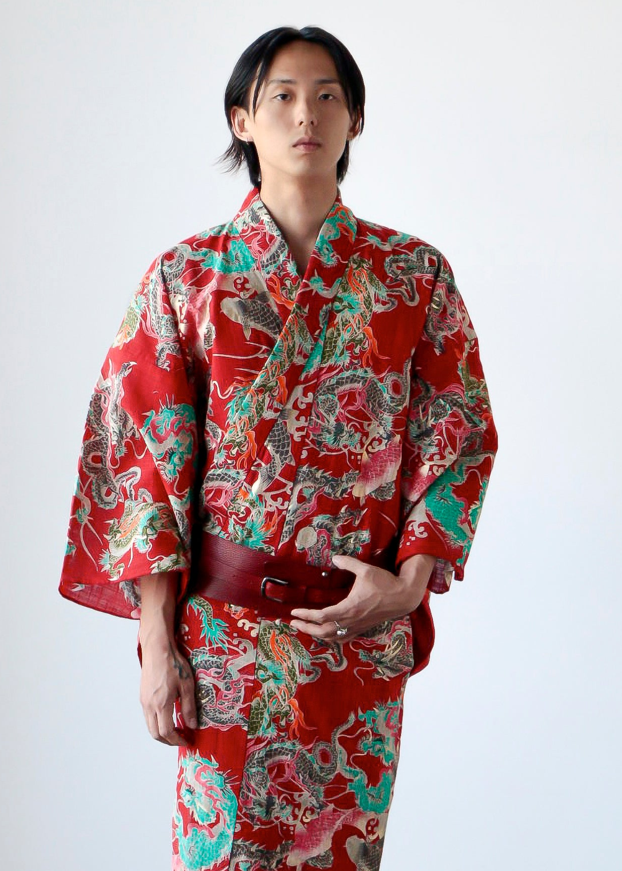 ［受注生産］帯ベルト｜レッド ｜メンズ｜KAPUKI｜レザー｜数量限定