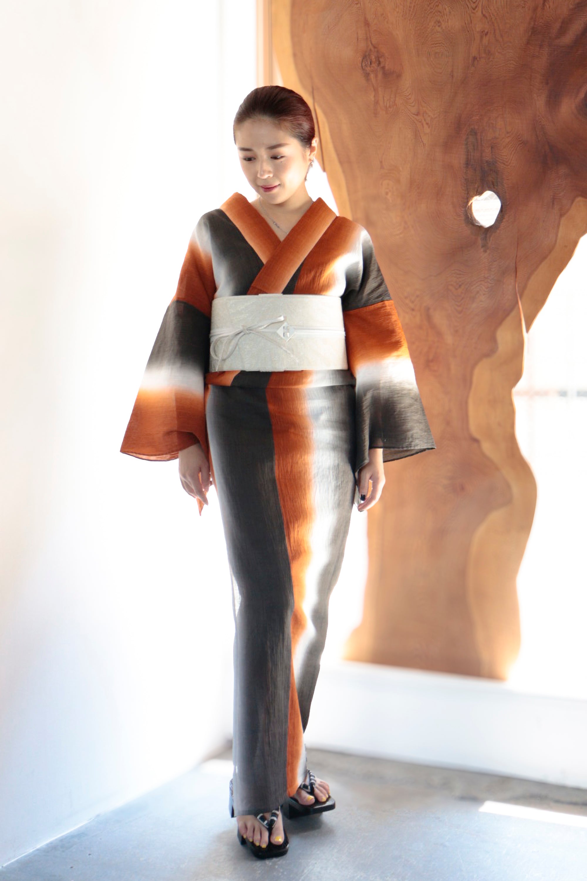 [Ready-to-wear] Nijo Castle (SLADKY): Gradient Omi Chijimi | Yukata | Women's | Ready-to-wear