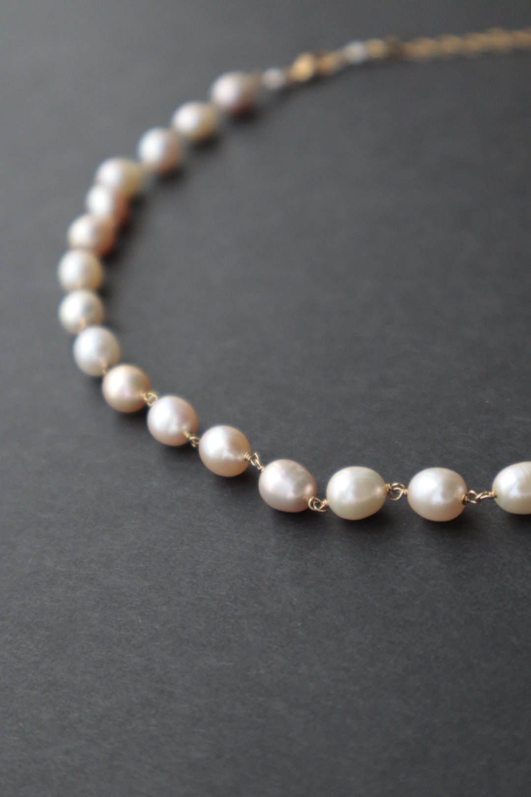 ネックレス｜ハーフパールネックレス ポテトパール｜ecoRAL