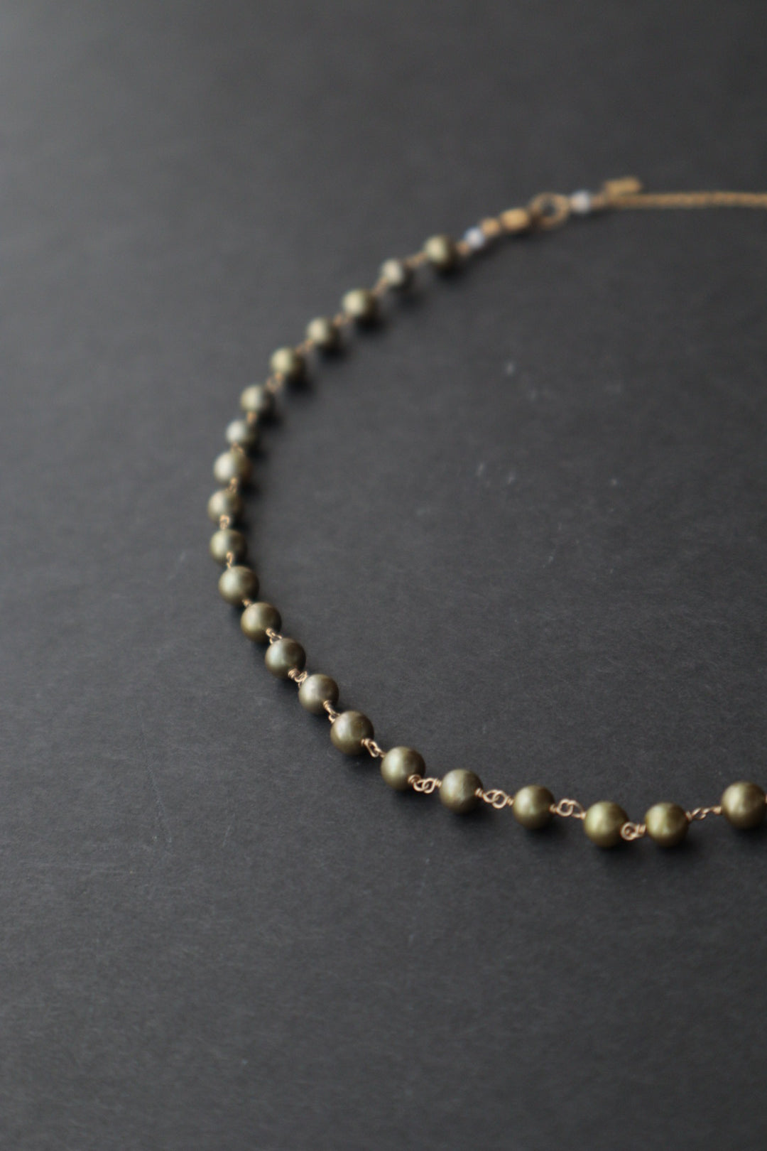 ネックレス｜ハーフパールネックレス グリーンパール｜ecoRAL