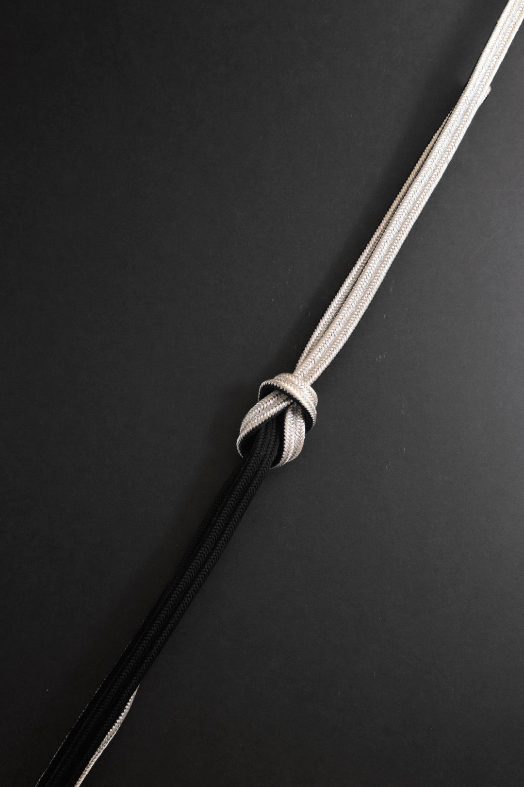 Kitayama Yurugi Black and Silver (Erihide): Belt tie | Reversible