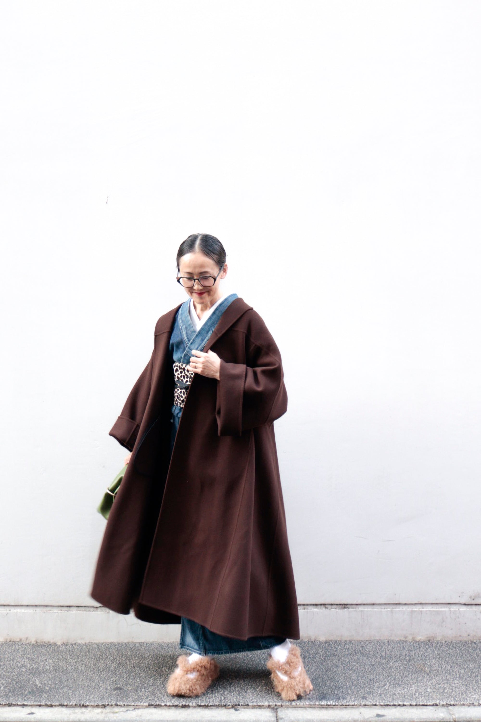 【美品・タグ付き】MAISON SPECIAL ケープコート　ブラウン コート｜女優コート DENEUVE チョコレートブラウン｜MIMA