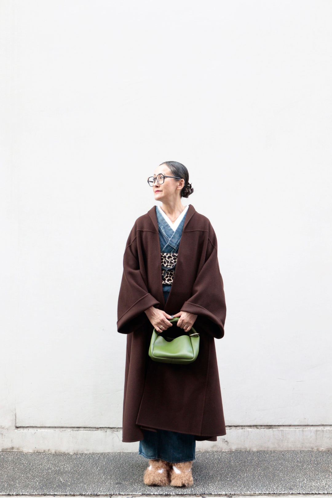 女優コート DENEUVE チョコレートブラウン（MIMA）：コート｜アウター