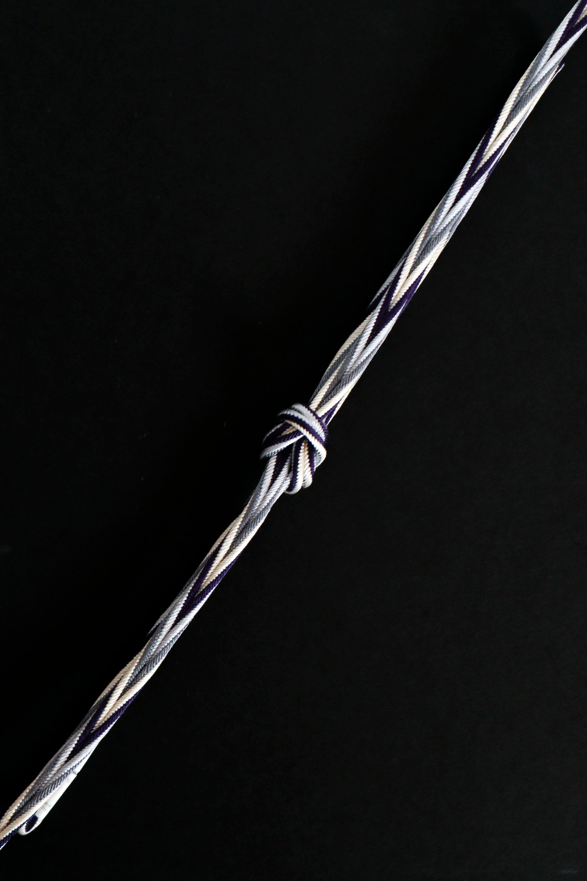 帯締め｜4色ひねり 紫グレー白｜衿秀｜正絹