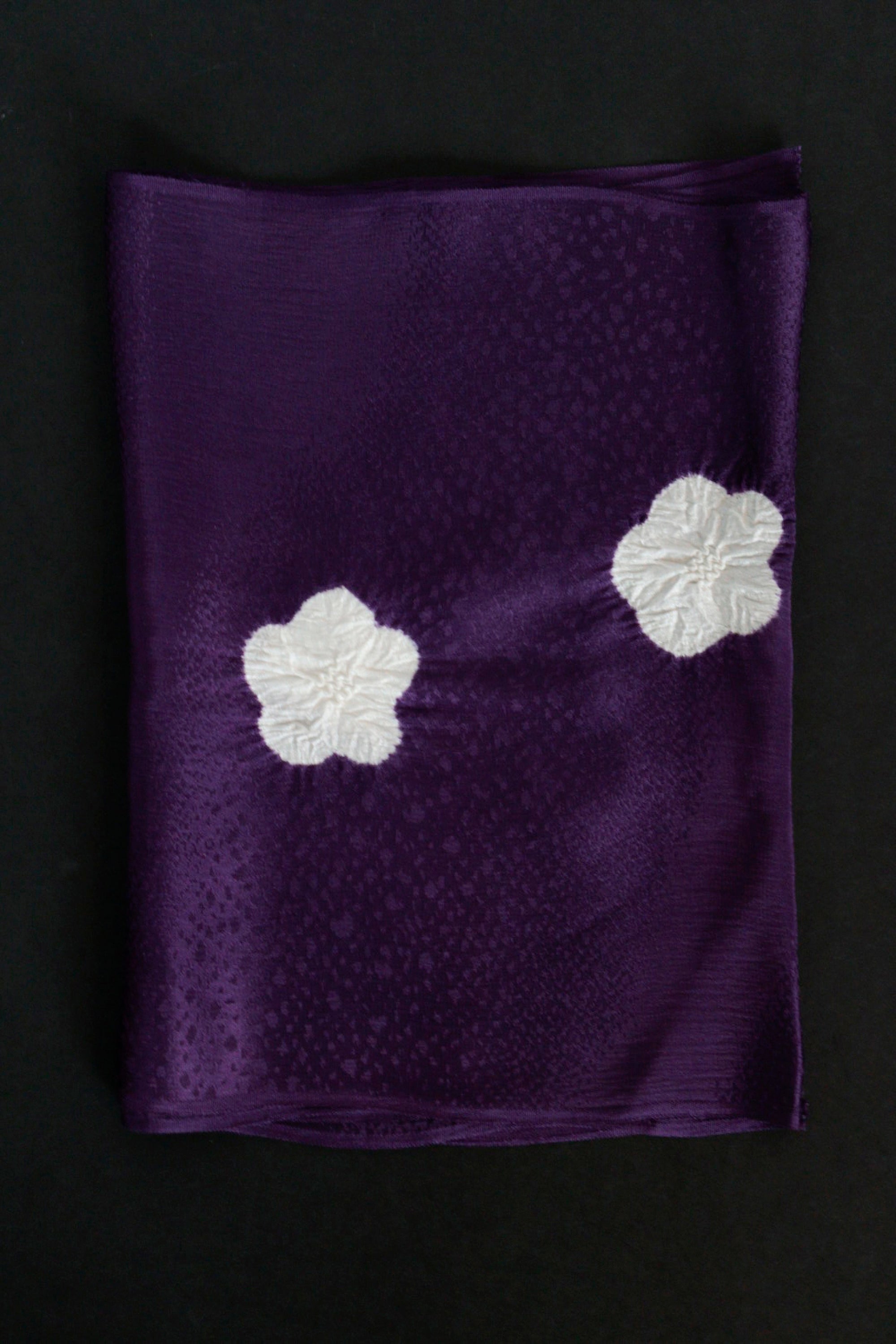 Obiage (sash) with hail pattern and rings, purple, Erihide