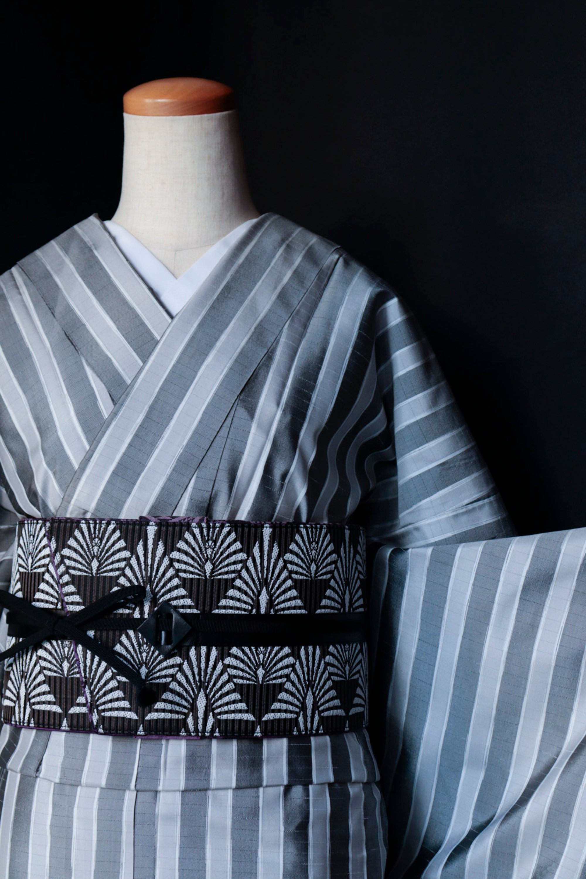 着物｜本場大島紬 縞｜枡屋儀兵衛｜単衣｜セカンドハンド