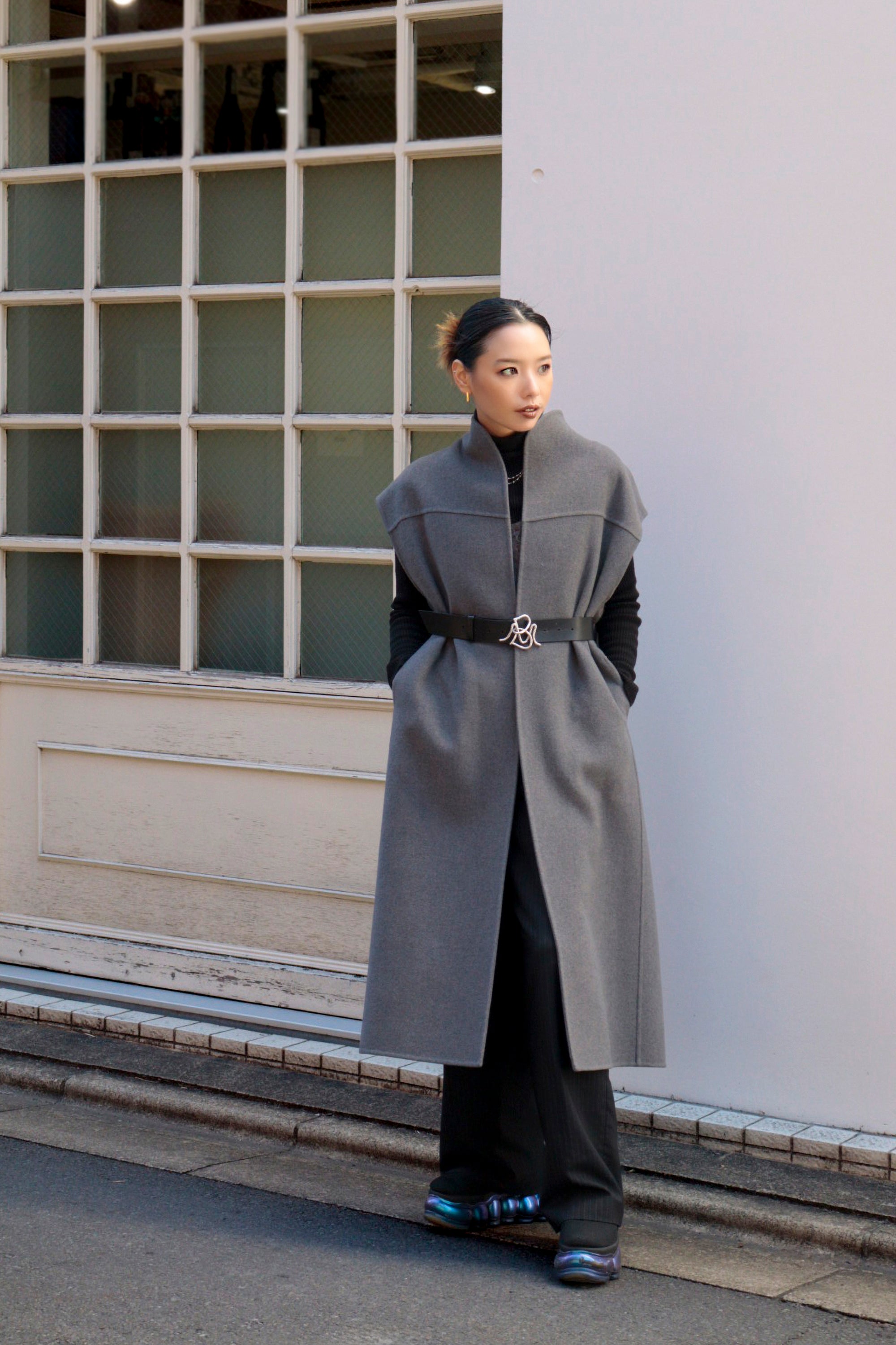 ジレ｜GILET DENEUVE｜グレー｜MIMA