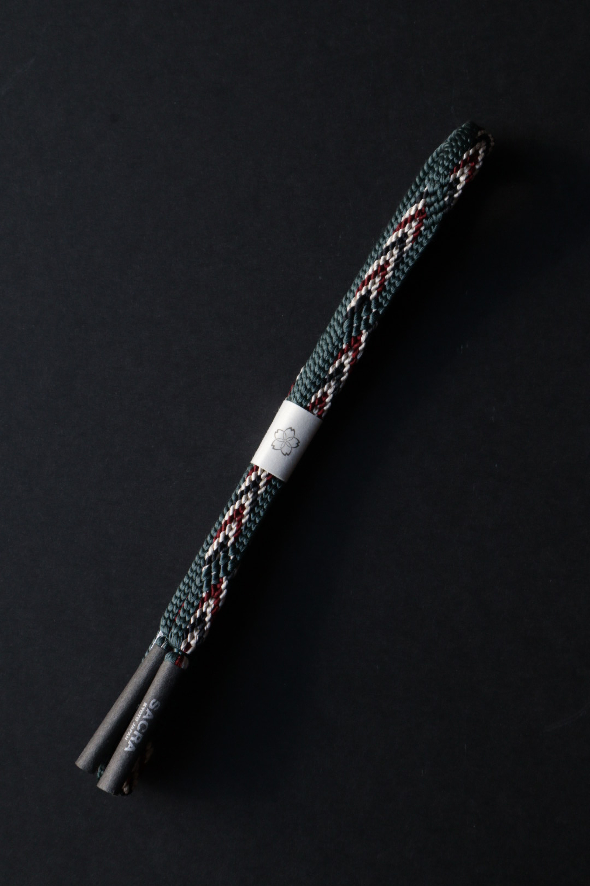 Obijime (green, red, black, beige) (Japanese accessories Sakura): Obijime