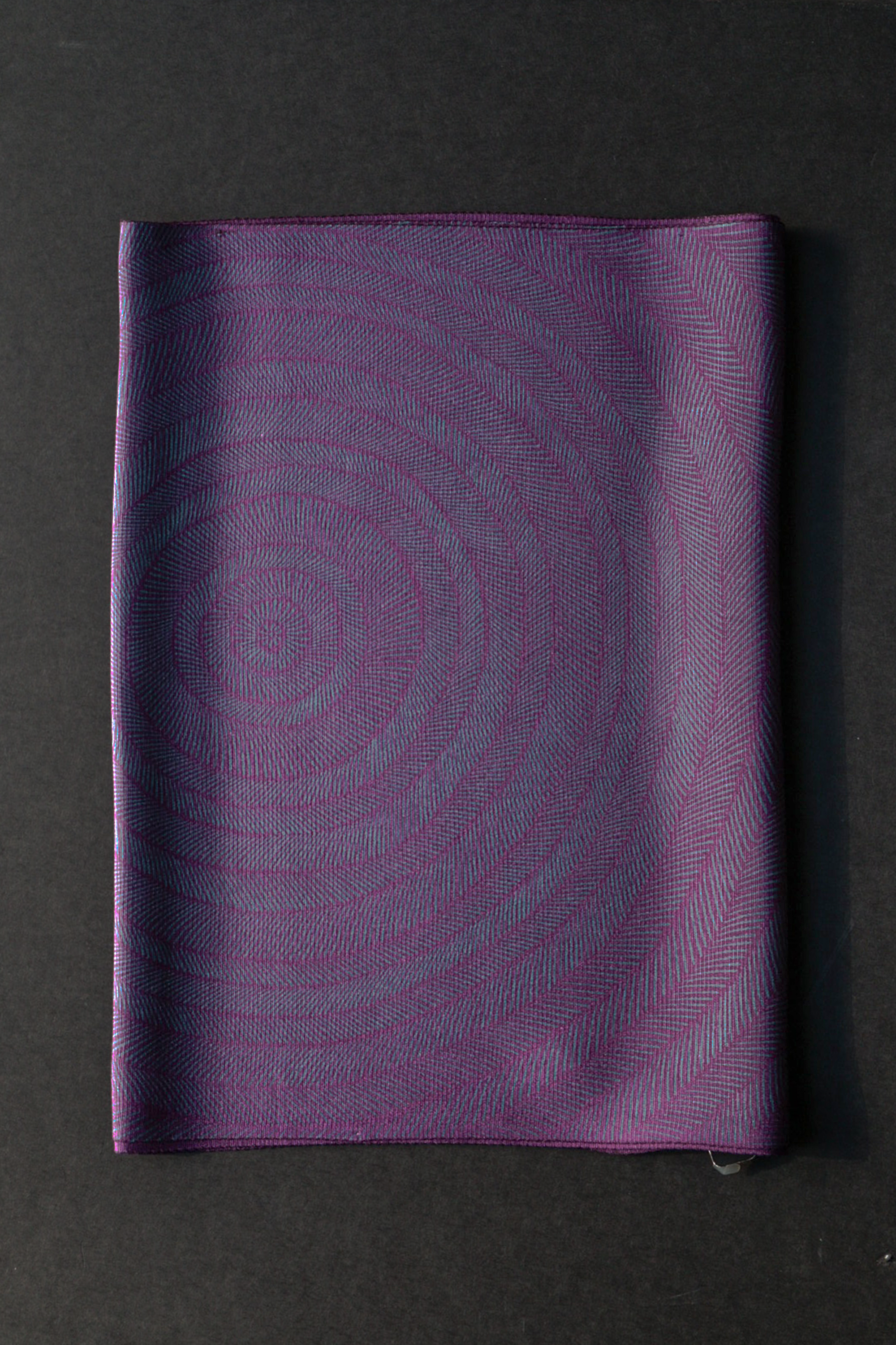 帯揚げ｜渦巻き 紫×水色｜和小物さくら｜正絹