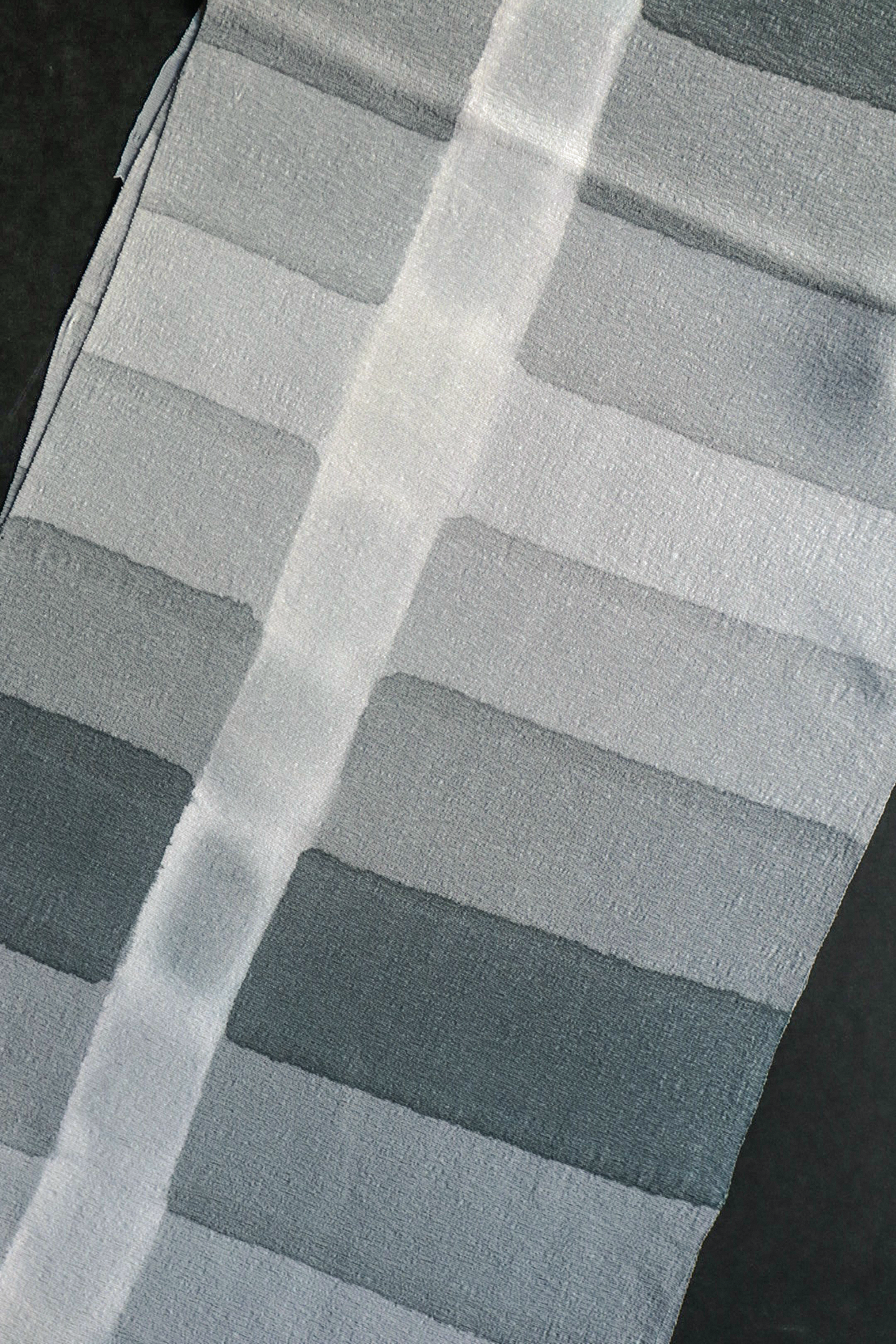 帯揚げ｜名雲おぼろ段ボカシ グレー系｜渡敬｜正絹