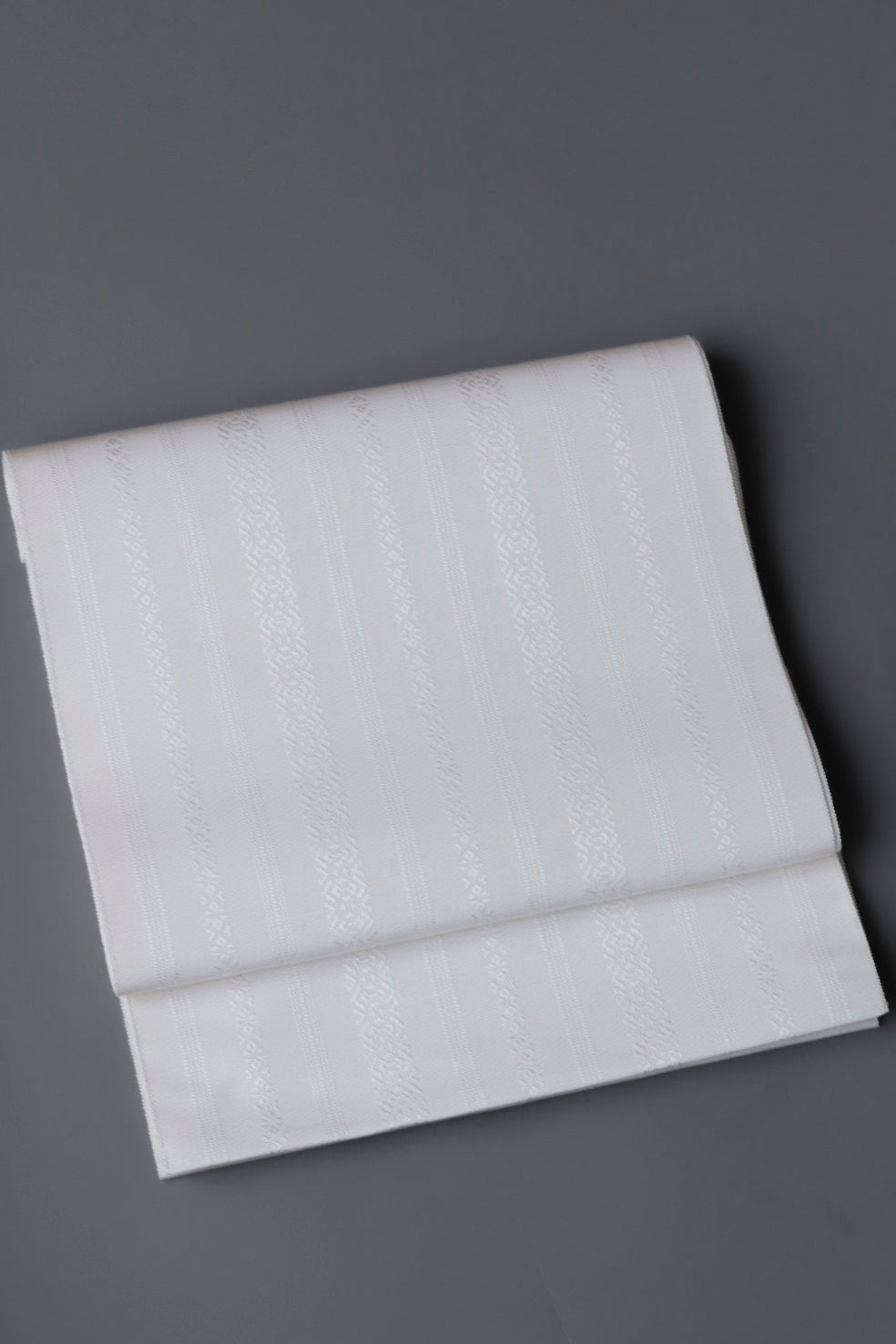 名古屋帯｜八寸｜五献上 白｜西村織物｜博多織｜仕立て上がり