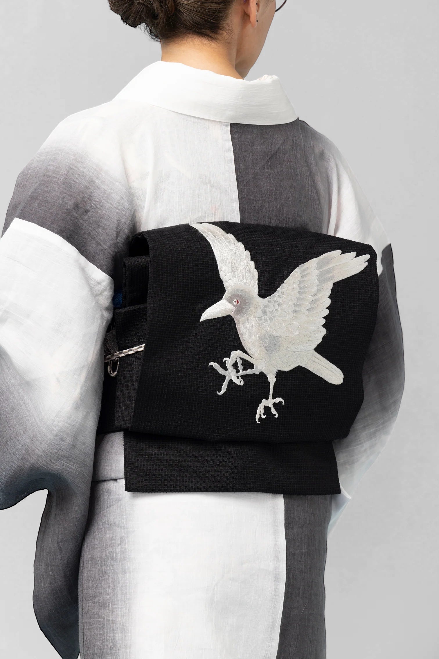 Fabric SLADKY Gradient Omijiji "White Gray"