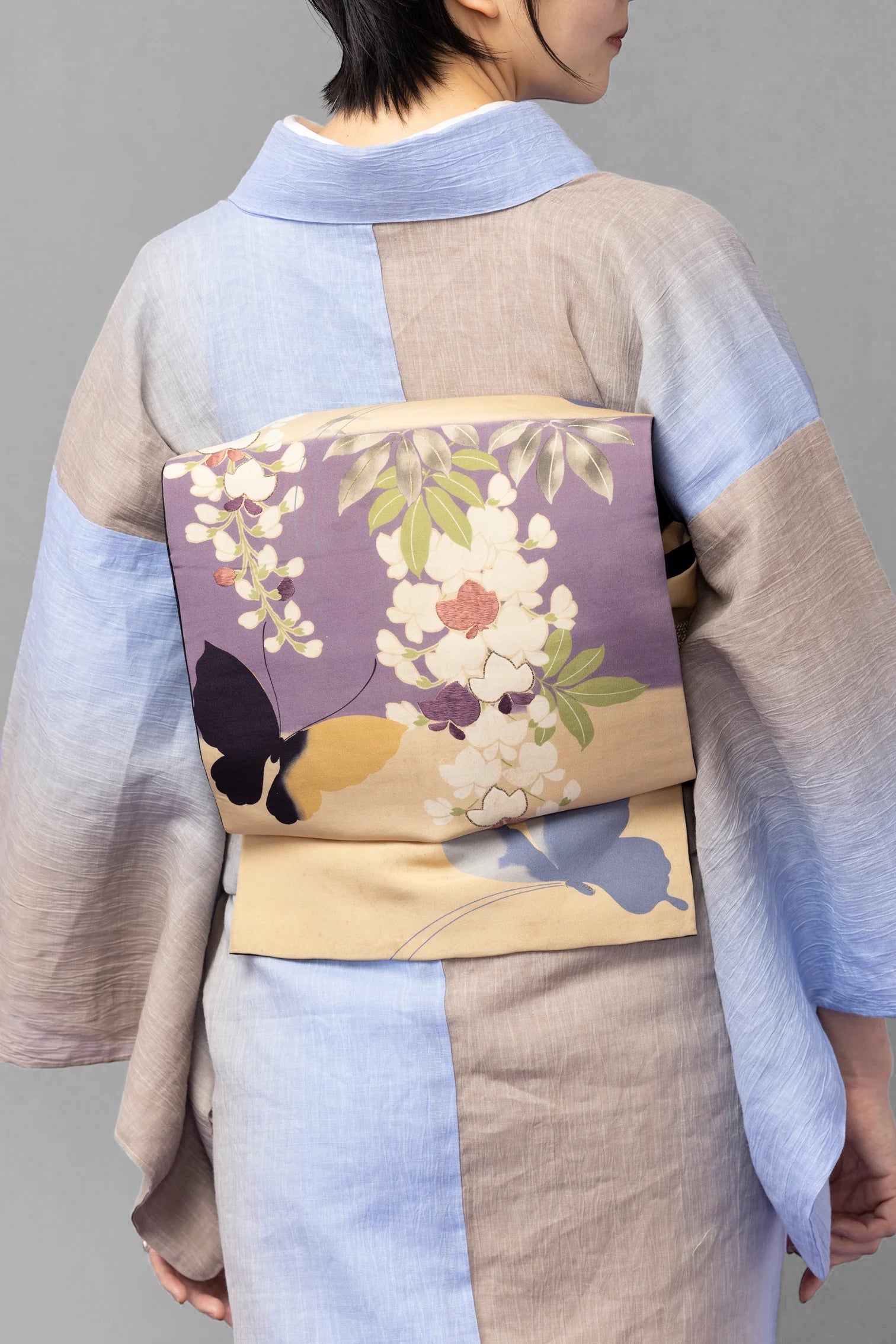 Gradation Omijiji beige light blue (SLADKY): Single garment | Linen | Cotton