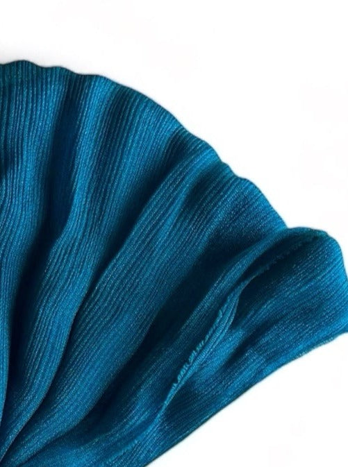 Kinchi Waist Strap Peacock Blue: Silk Fabric｜KAPUKI Custom Color