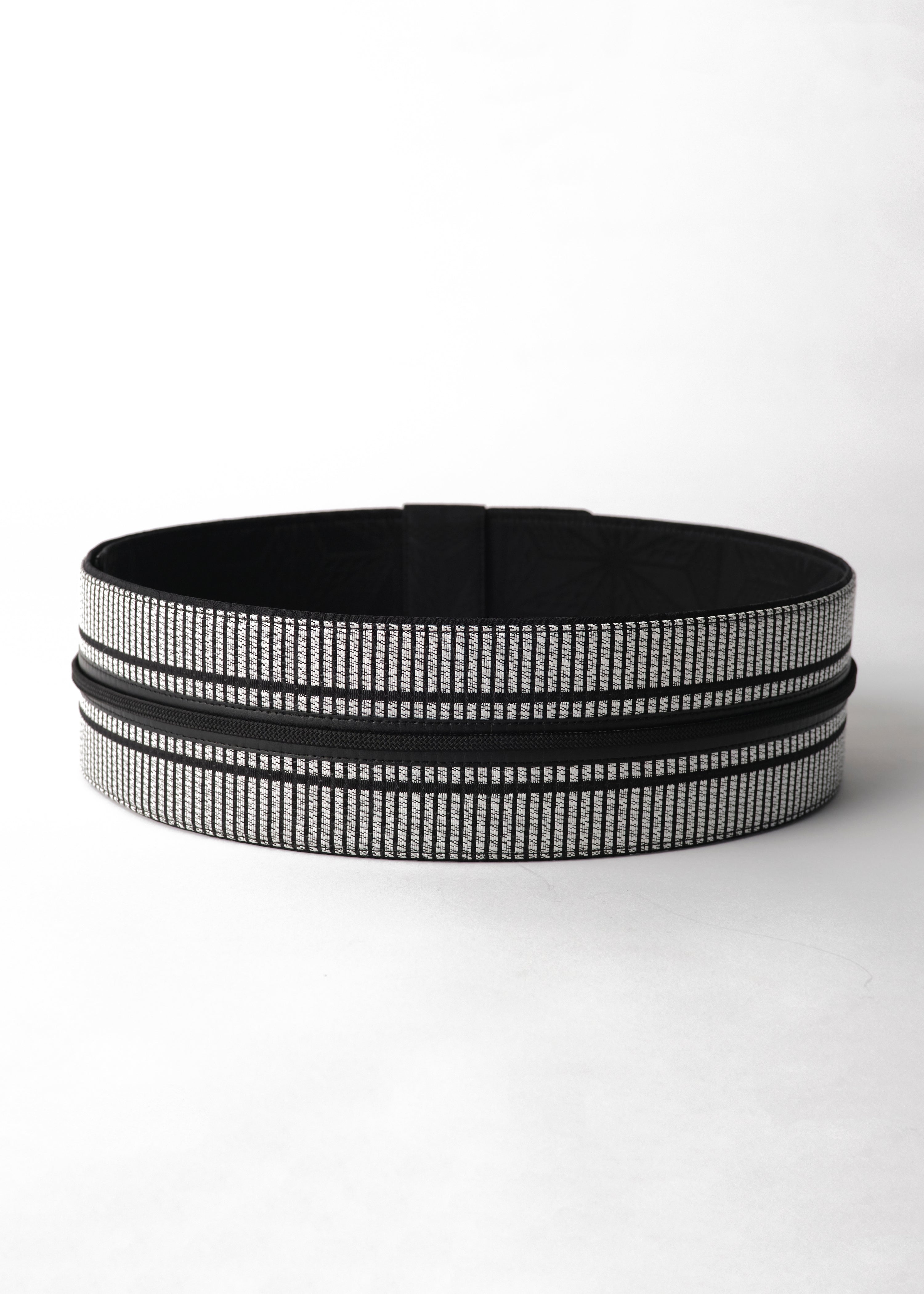 Silver tatami lattice: Men's obi belt | Obi type