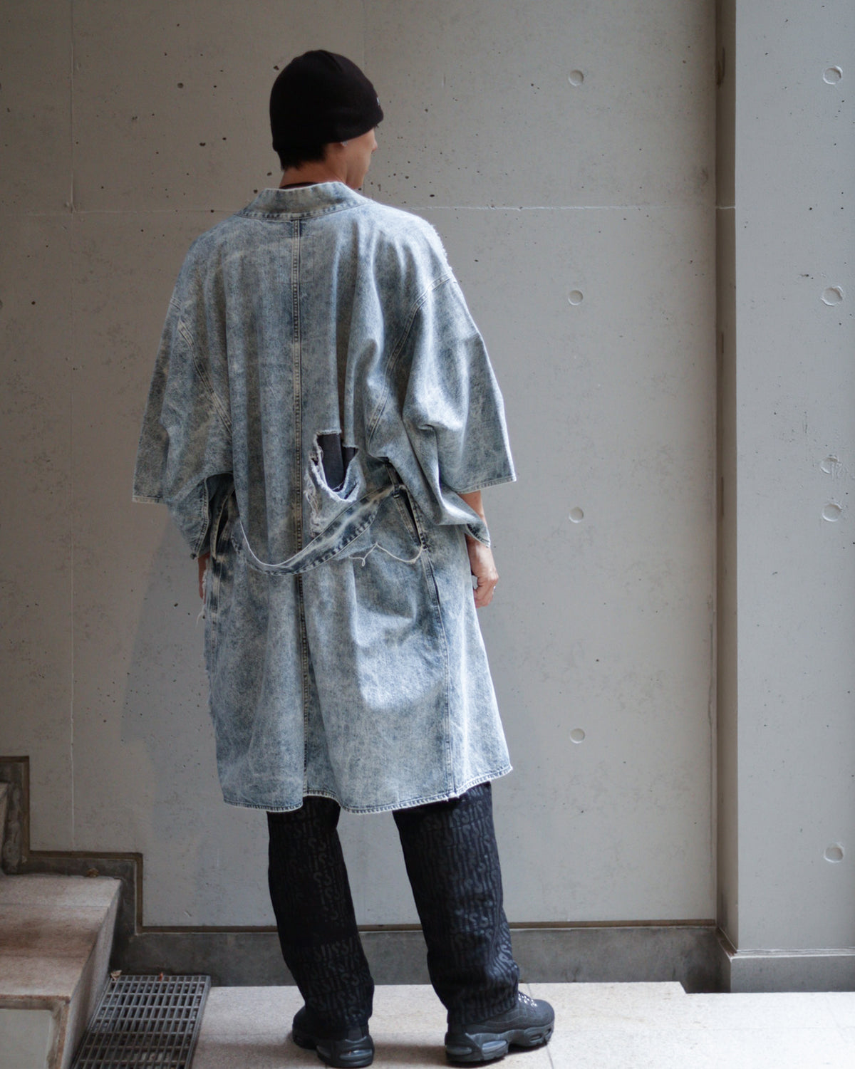 Chemically Damaged HAORI | Denim Kimono | Haori *Available until sold out