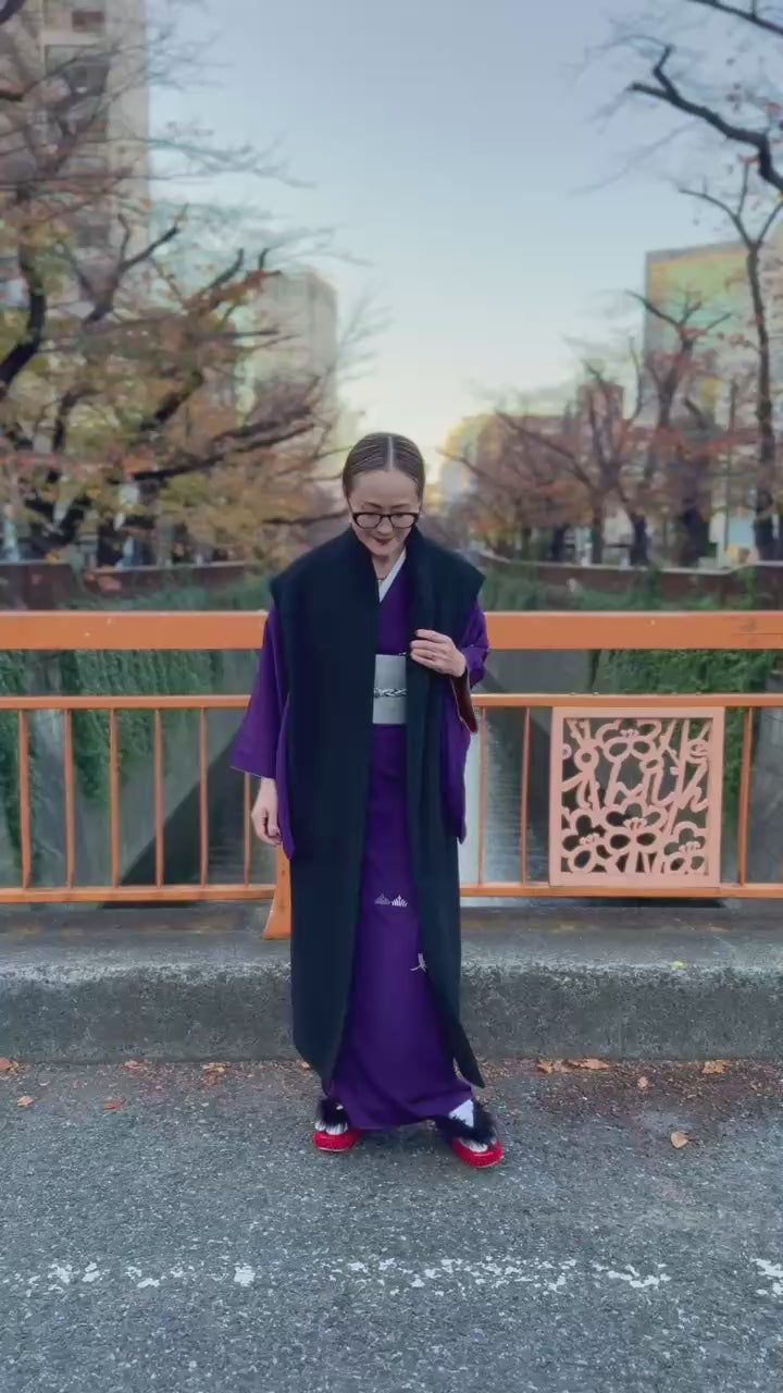 ジレ｜GILET DENEUVE｜ブラック｜MIMA