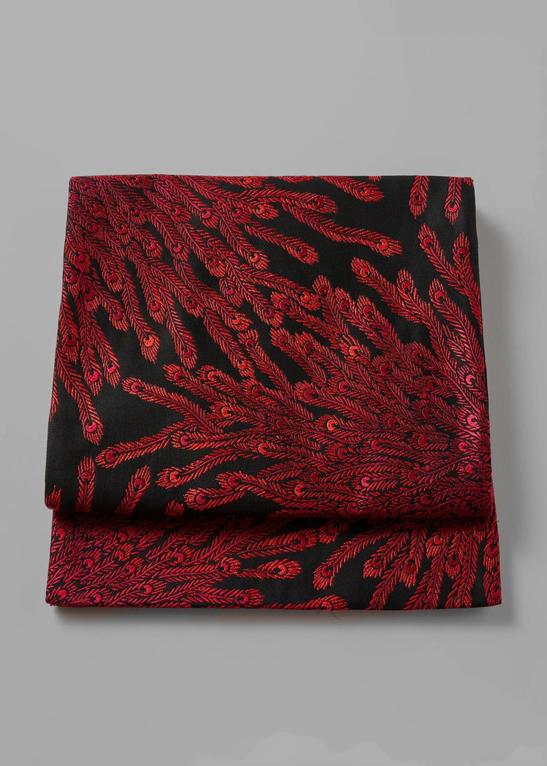 袋帯「赤孔雀」KAPUKIオリジナル：西陣織 ｜正絹（お仕立て代込み）
