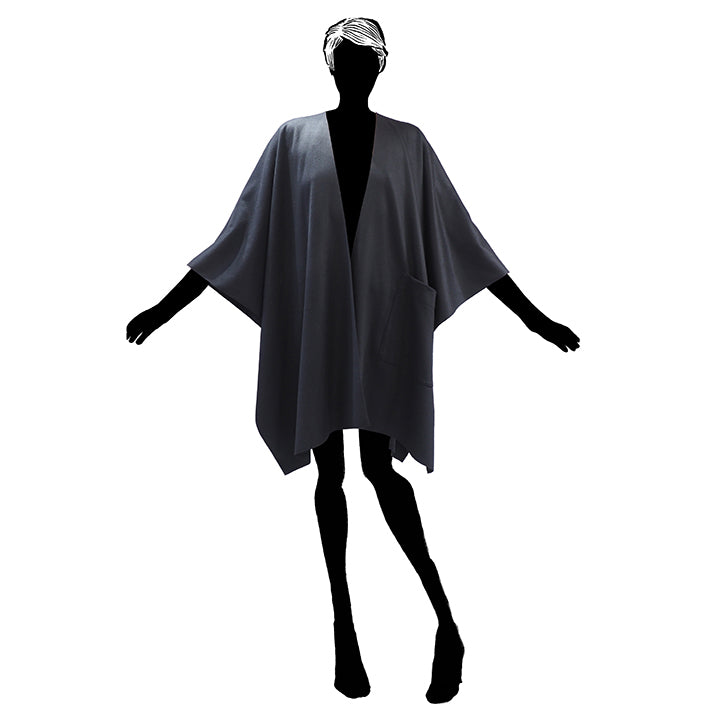 Mima shawl "SHAWLY COAT super180' wool" black