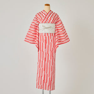KAPUKI original yukata "Jagged stripes" pink