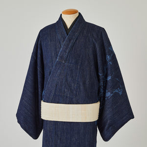 Denim Kimono Flame Crest Men's Indigo