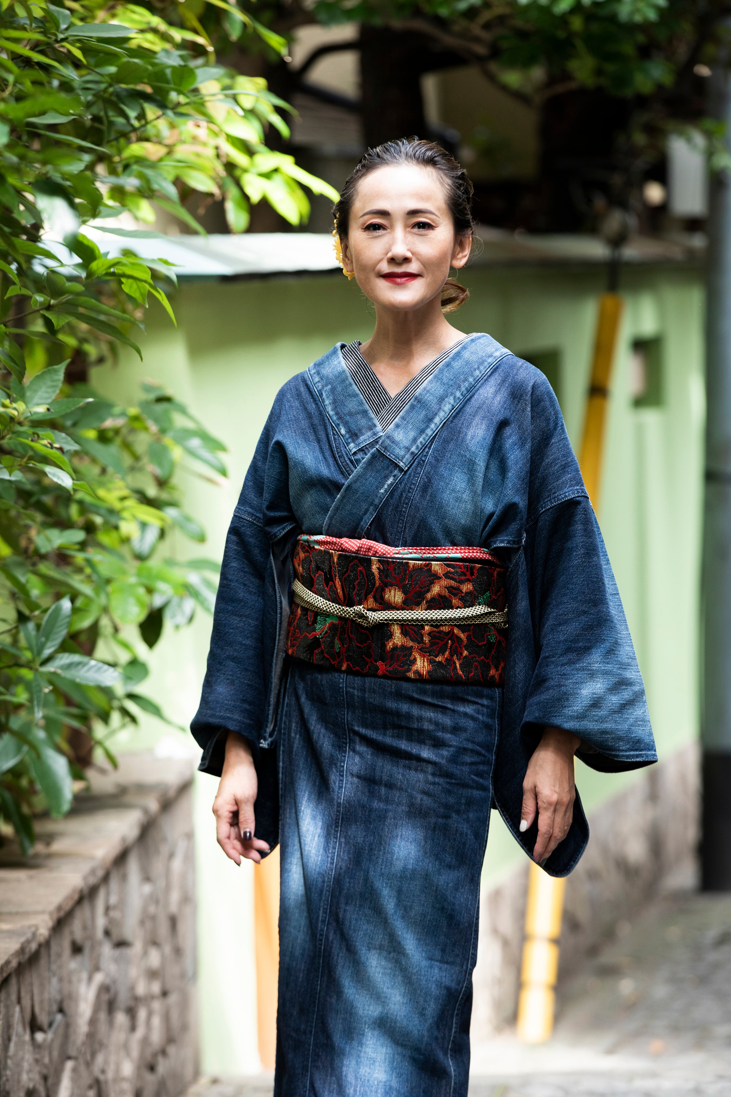 1YR Ladies: Denim Kimono KAPUKI Original