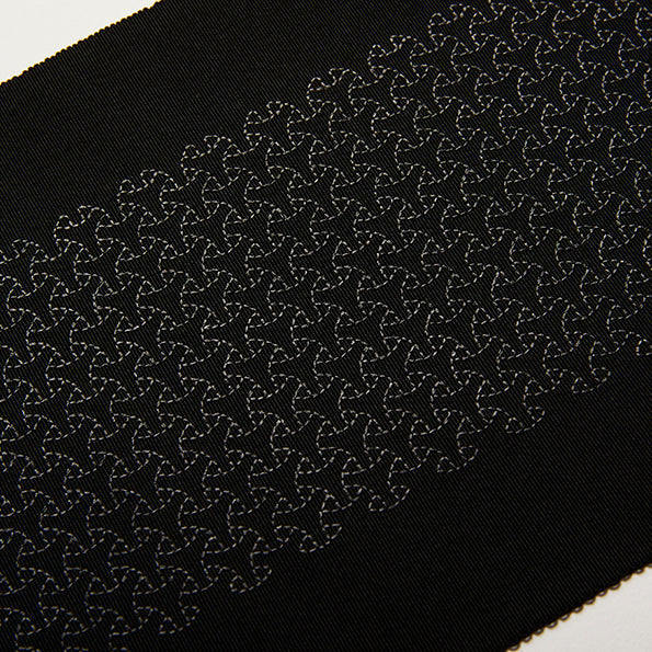 Half-collar "Kumiwaza" Black background/Black KAPUKI original