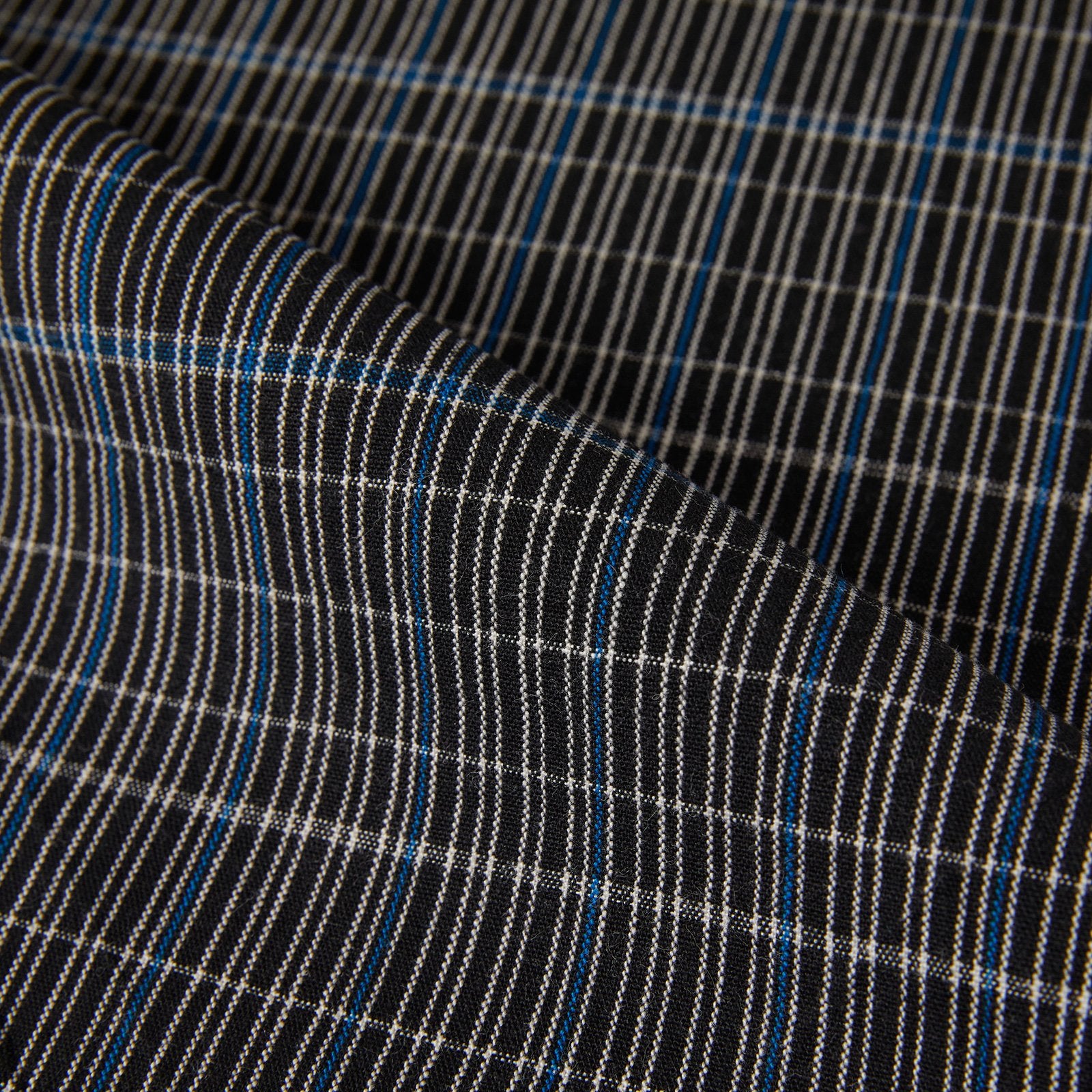 Lattice black and blue: Ise cotton | Kimono