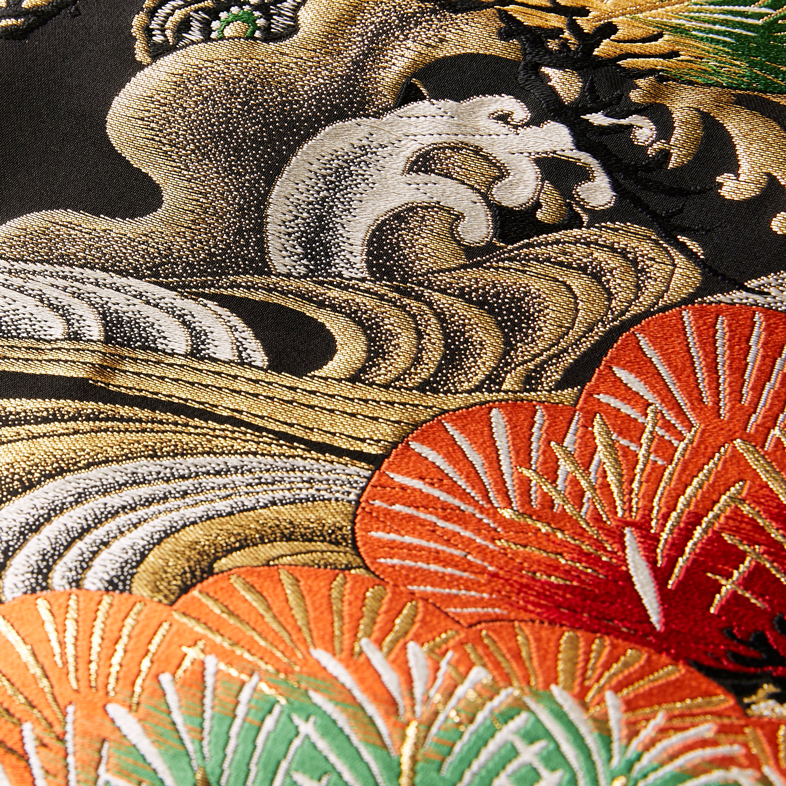 袋帯 「流水松 黒」 KAPUKIオリジナル アンティーク復刻柄：西陣織｜正絹（お仕立て代込み）