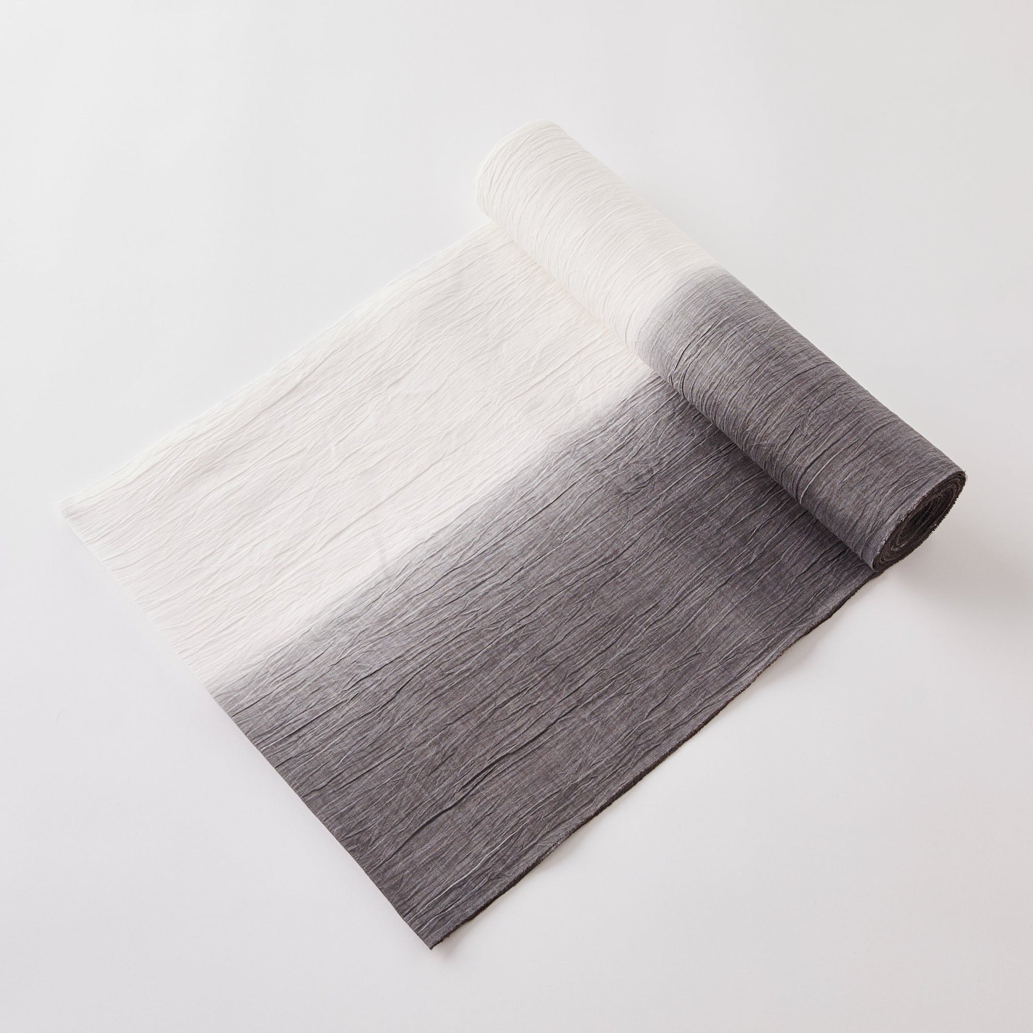 Gradation Omi Chijimi White Gray (SLADKY): Single garment | Linen | Cotton