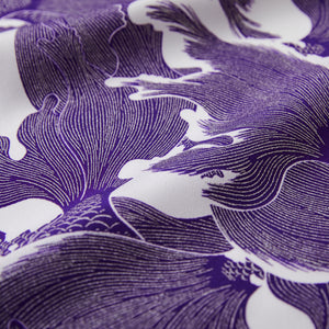 長襦袢 岡重 × 西岡ペンシル 「金魚」 紫 銀箔