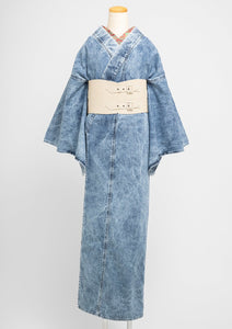 Denim Kimono Chemical Wash Ladies Indigo