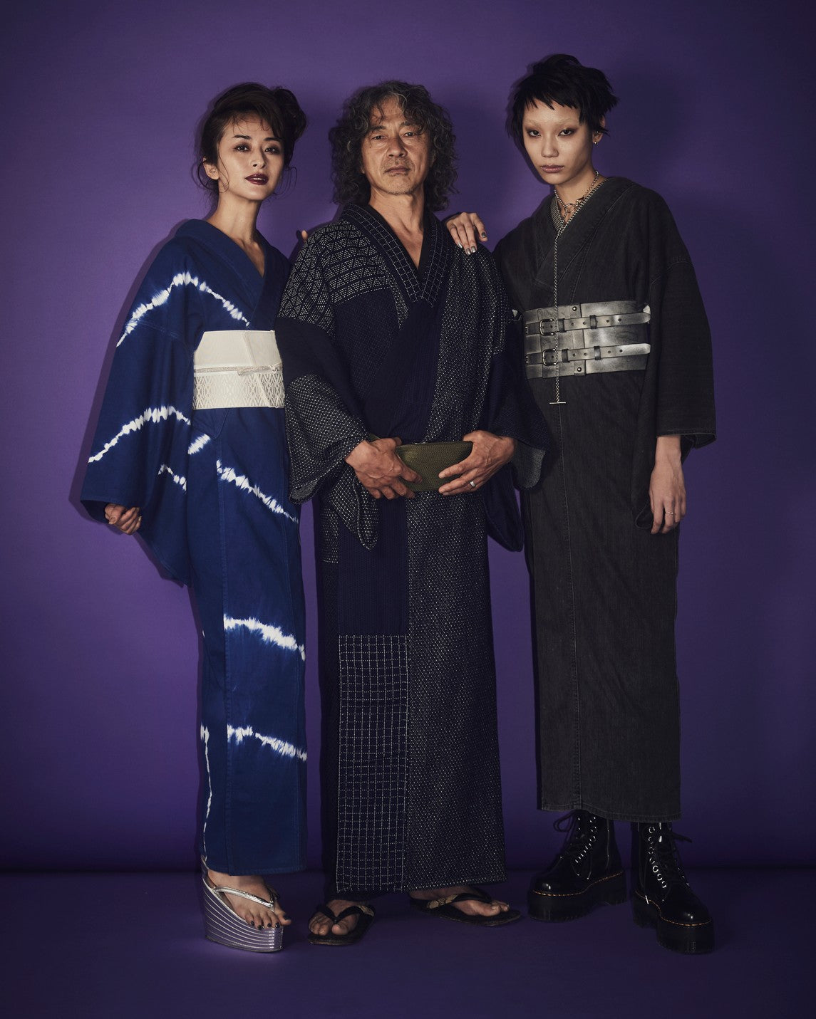 Tie dye ladies: denim kimono KAPUKI original