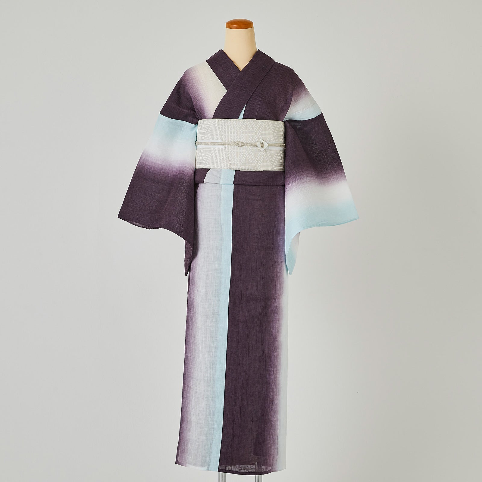 Fabric SLADKY Gradient Omijiji "Light Blue White Purple"