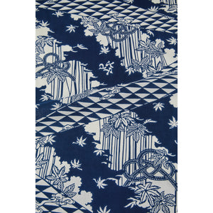 Yukata KAPUKI maple navy blue
