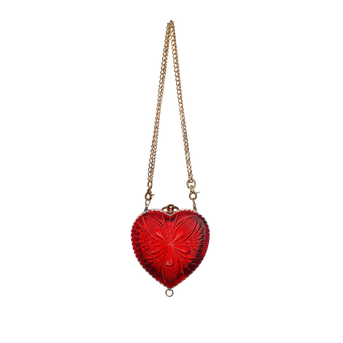 Bag “Hand Carved Heart Clutch Burgundy” DOUGLASPOON